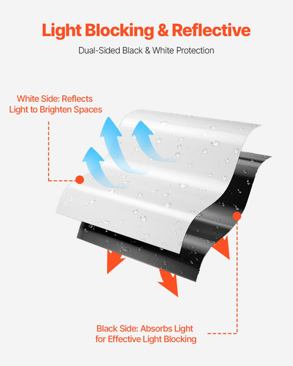 6Mil Plastic Sheeting Roll 10 x 100 FT Heavy Duty Film Black & White - Image 5