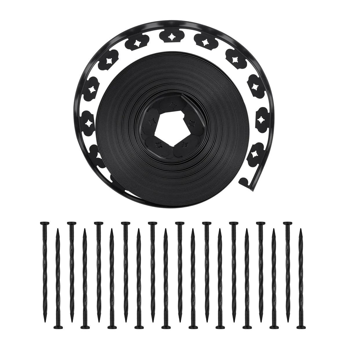 Landscape Edging, 3000 x 4 cm Plastic Garden Border Edging with 120 Spikes, No Dig, Flexible Lawn Edgings Roll, UV-Resistant Mini Fence Borders Pathway Edgings for Flower Beds Yard Paver
