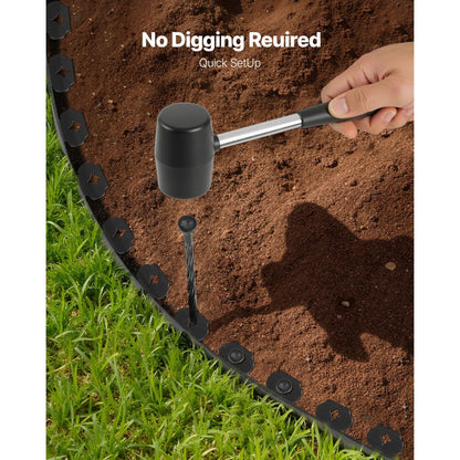 Landscape Edging, 3000 x 4 cm Plastic Garden Border Edging with 120 Spikes, No Dig, Flexible Lawn Edgings Roll, UV-Resistant Mini Fence Borders Pathway Edgings for Flower Beds Yard Paver - Image 4