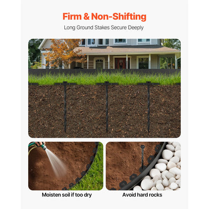 Landscape Edging, 3000 x 4 cm Plastic Garden Border Edging with 120 Spikes, No Dig, Flexible Lawn Edgings Roll, UV-Resistant Mini Fence Borders Pathway Edgings for Flower Beds Yard Paver - Image 7