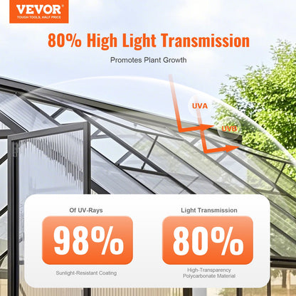 5 Pack Polycarbonate Greenhouse Panels 2' X 4' X 0.32'' Roof Sheets - Image 2