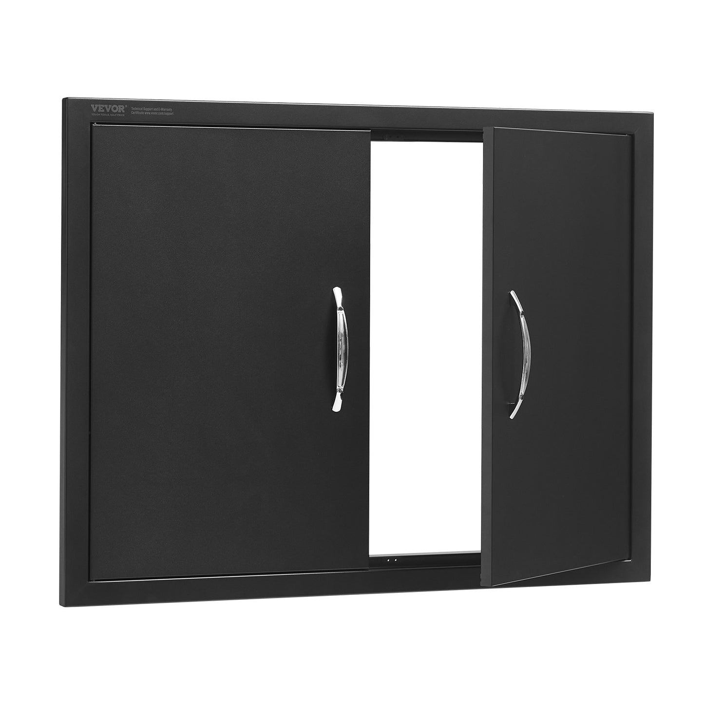 BBQ Access Door, 788x610 mm Double Outdoor Kitchen Door, Cold Plate Flush Mount Door, Wall Vertical Door with Handles, for BBQ Island, Grilling Station, Outside Cabinet - Image 9