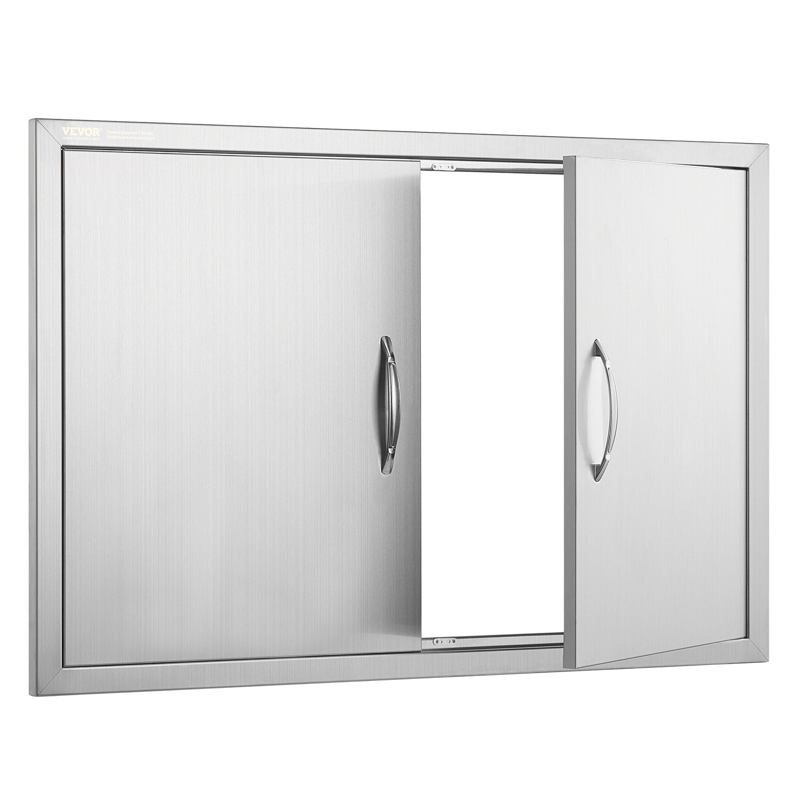 BBQ Access Door, 889x610 mm Double Outdoor Kitchen Door, Stainless Steel Flush Mount Door, Wall Vertical Door with Handles, for BBQ Island, Grilling Station, Outside Cabinet - Image 9