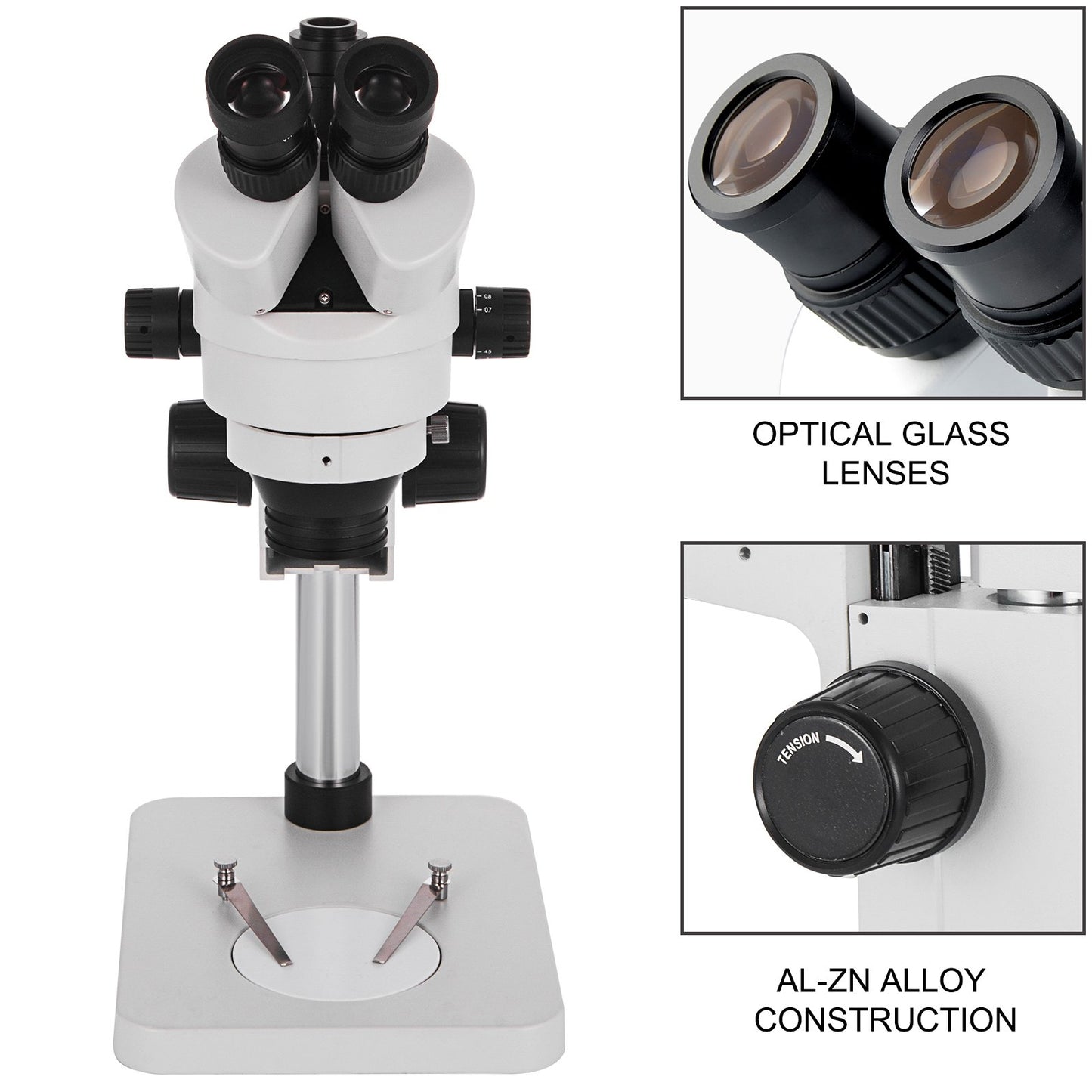 3.5X-90X Trinocular Stereo Microscope w/Pillar Stand Biological Reliable Lab - Image 2