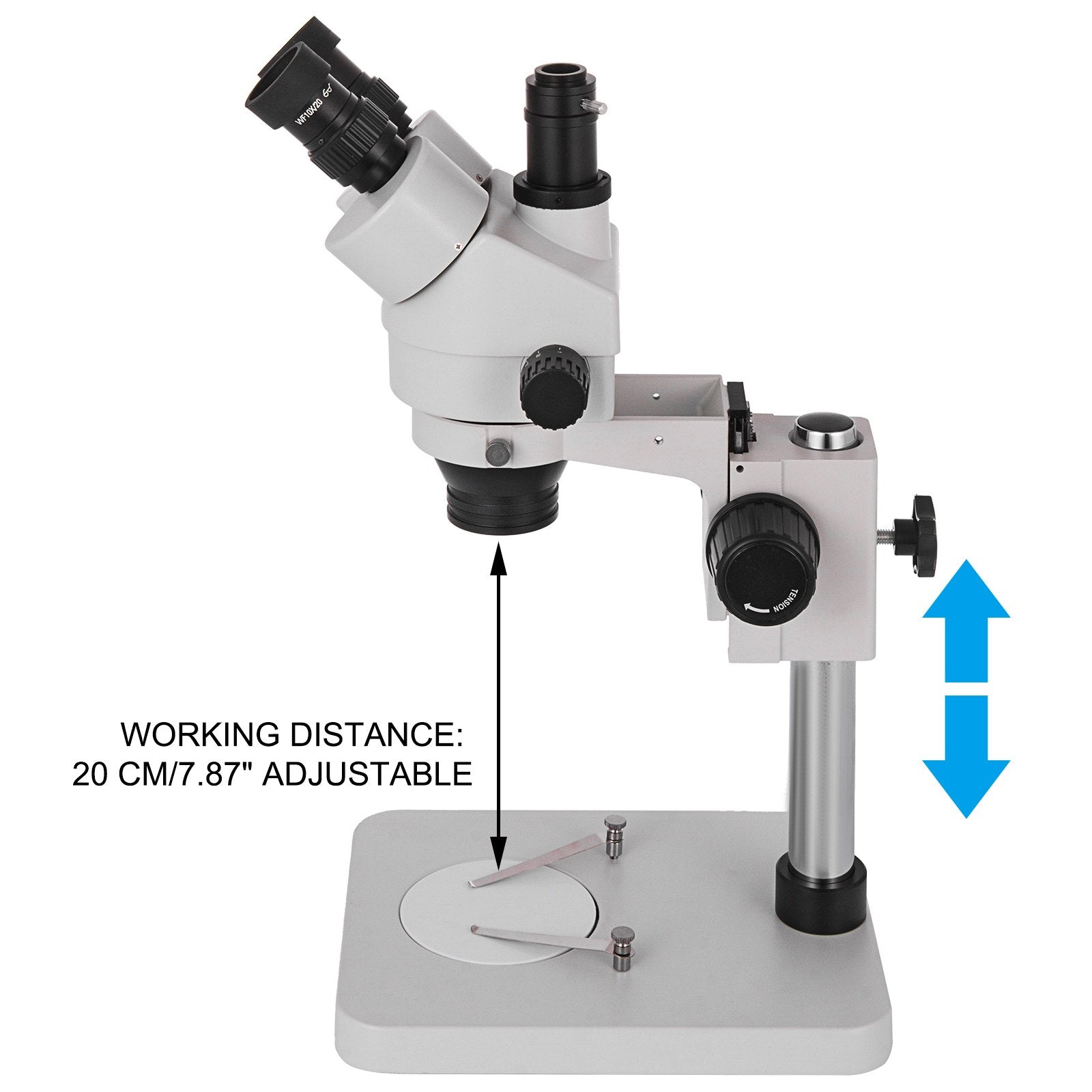 3.5X-90X Trinocular Stereo Microscope w/Pillar Stand Biological Reliable Lab - Image 6
