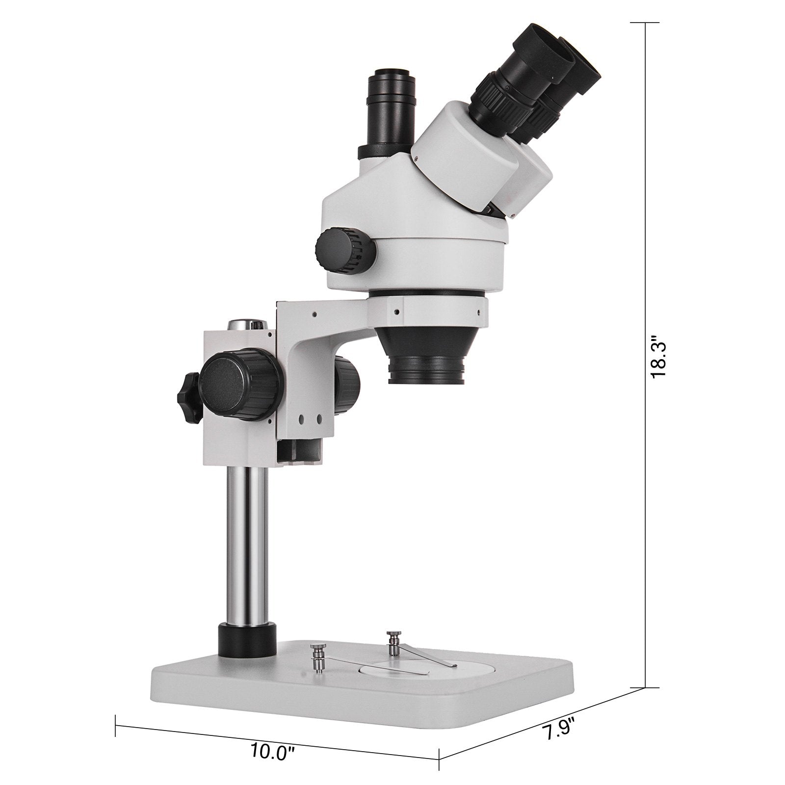3.5X-90X Trinocular Stereo Microscope w/Pillar Stand Biological Reliable Lab - Image 8