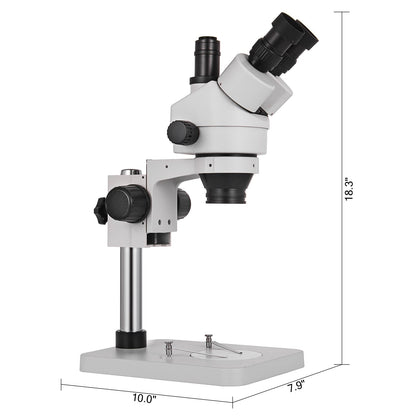 3.5X-90X Trinocular Stereo Microscope w/Pillar Stand Biological Reliable Lab - Image 8