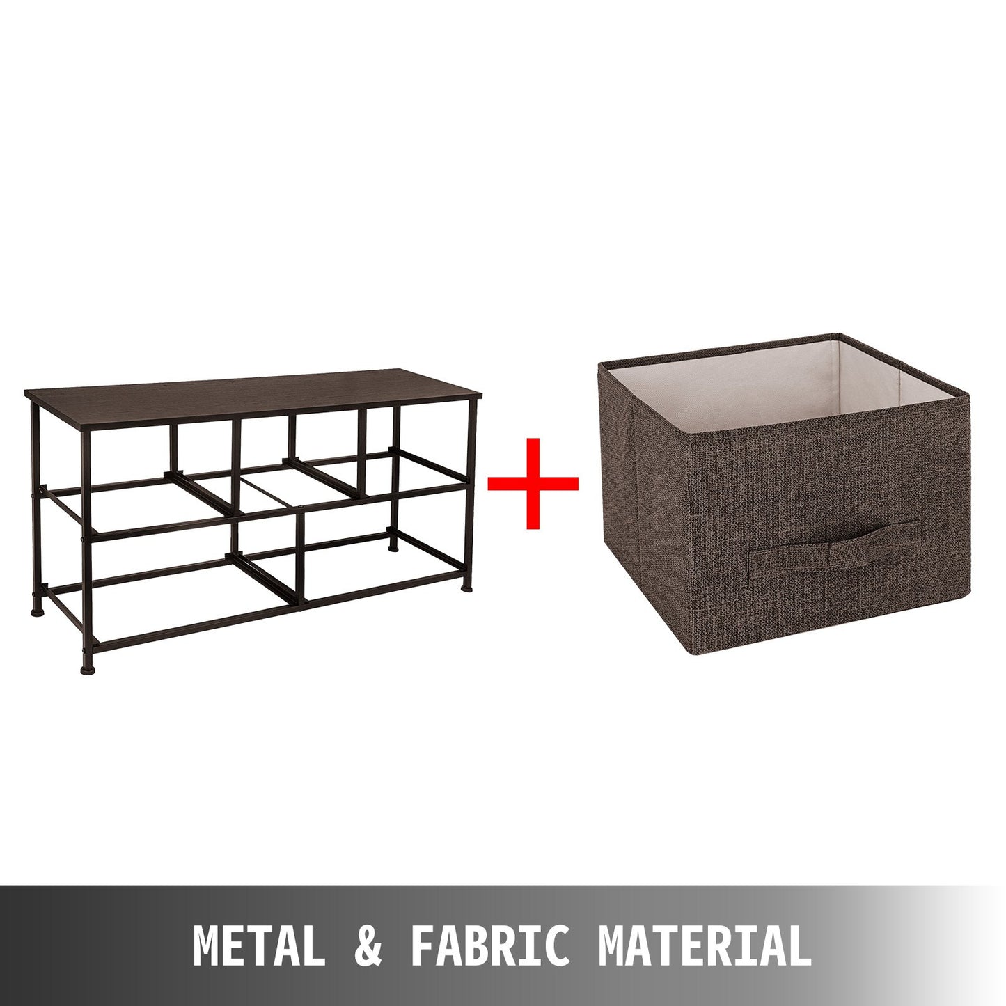 Dresser Storage Tower with 5 Fabric Drawer Steel Frame Storage Cabinet Bin Storage Organizer Unit Fabric Cube Dresser Chest Cabinet Coffee Wide (Coffee/Wide) - Image 2