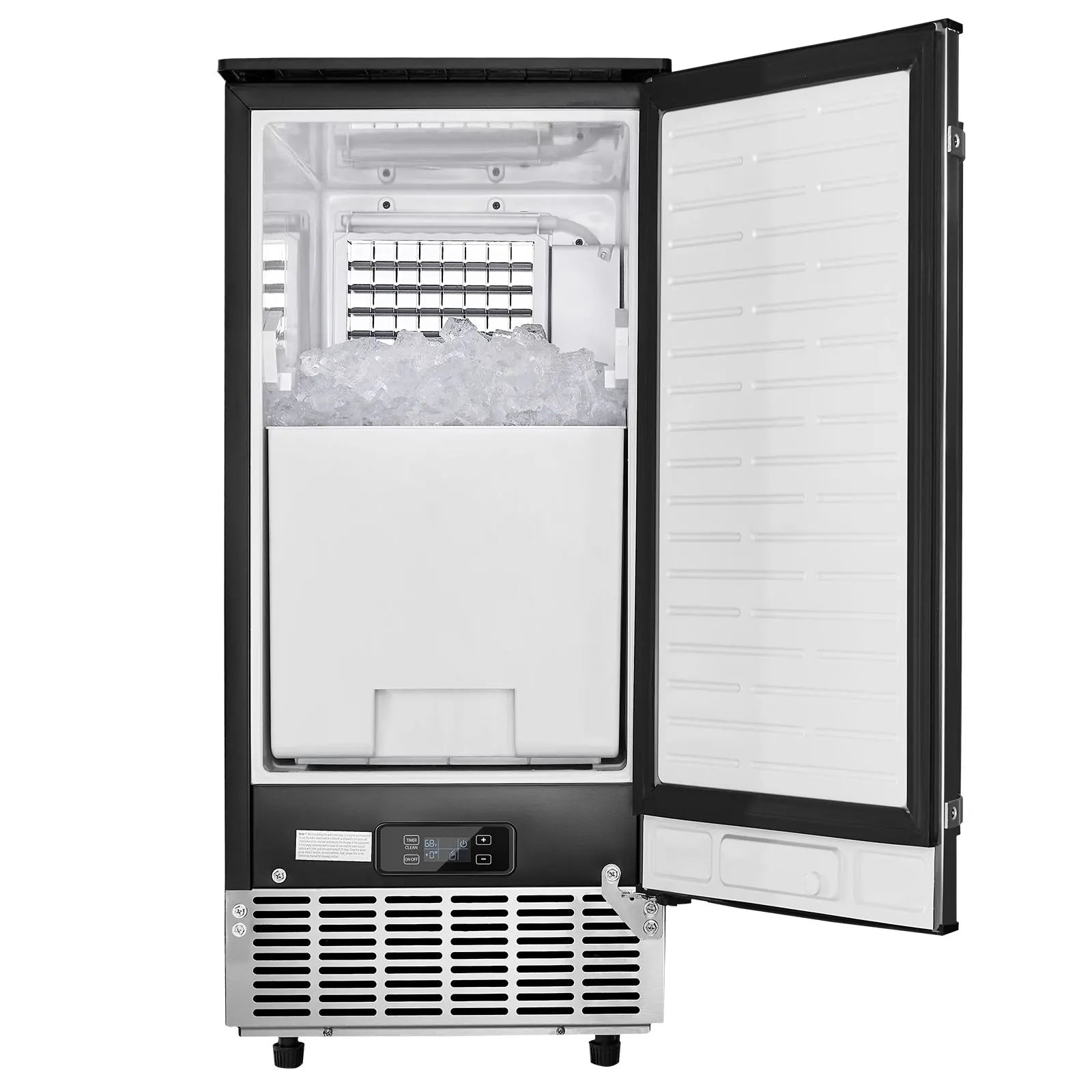 Undercounter Built-in Ice Maker, 80 Lbs/Day Under Counter Ice Maker Machine with Reversible Door Stainless Steel, Freestanding Ice Maker for Commercial Home Kitchen, Electric Drainage - Image 9
