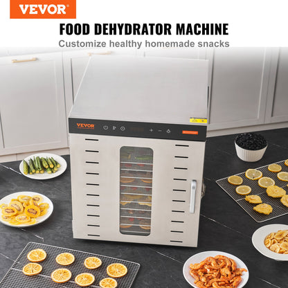 10 Trays Food Dehydrator Machine Stainless Steel 1000W Jerky Fruit Drying - Image 2
