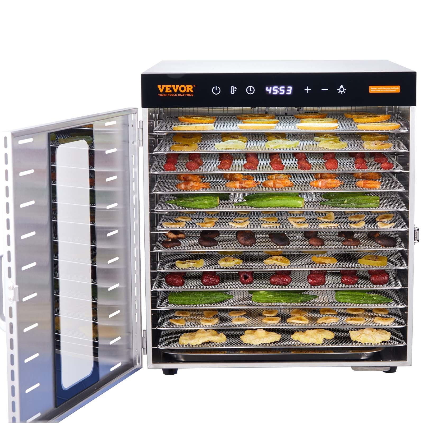 10 Trays Food Dehydrator Machine Stainless Steel 1000W Jerky Fruit Drying - Image 9