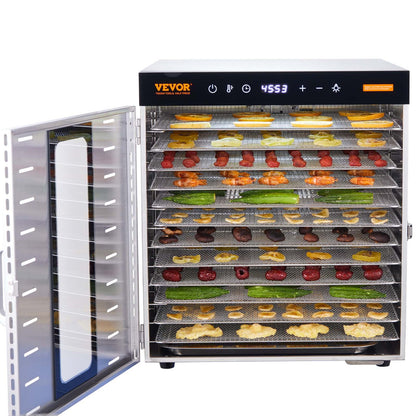 10 Trays Food Dehydrator Machine Stainless Steel 1000W Jerky Fruit Drying - Image 9