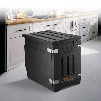 Insulated Food Pan Carrier, 90L Hot Box for Catering, LLDPE Food Box Carrier with Double Buckles, Front Loading Food Warmer for Restaurant, Canteen, etc. - Image 8