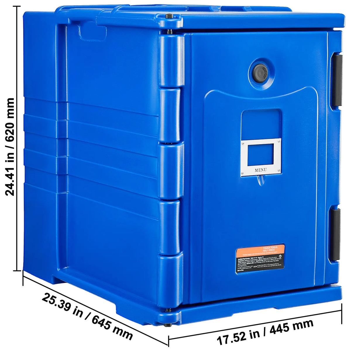 Insulated Food Pan Carrier, 90L Hot Box for Catering, Food Box Carrier with Double Buckles, Front Loading Food Warmer with Handles, Stackable End Loader for Restaurant, Canteen - Image 8