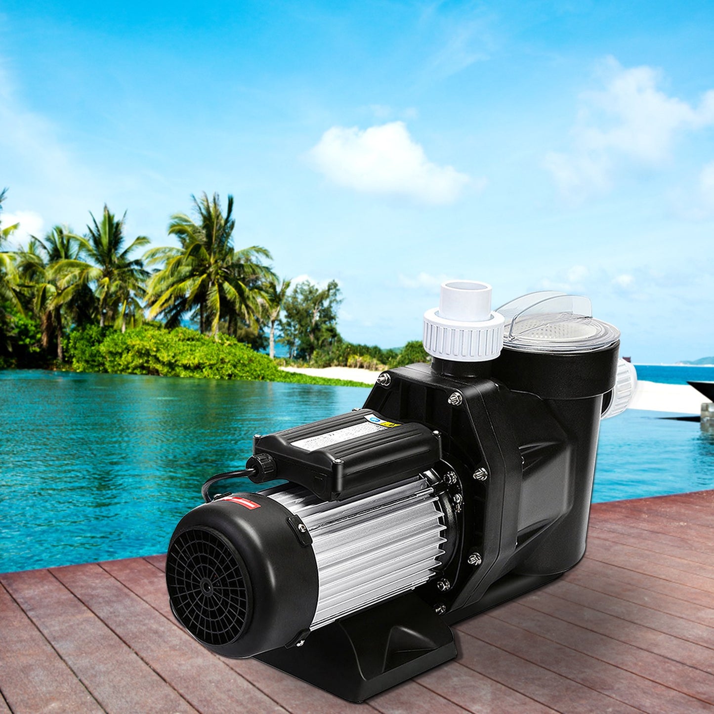 Swimming Pool Filter Pump 2.5HP, 1850W Swimming Pool Pump 148GPM, Single Speed Filter for Spa Water Circulation Above Ground Apply Swimming Pool, Bathtub - Image 8