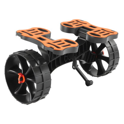 Kayak Cart, 136.1 kg Load Capacity, Foldable Kayak Trolley with 25.4 cm Solid Rubber Tires & 1 Ratchet Strap, Paddle Board Trolley for Carrying Kayaks, Canoes, Paddleboards, Float Mats,Jon Boats - Image 9