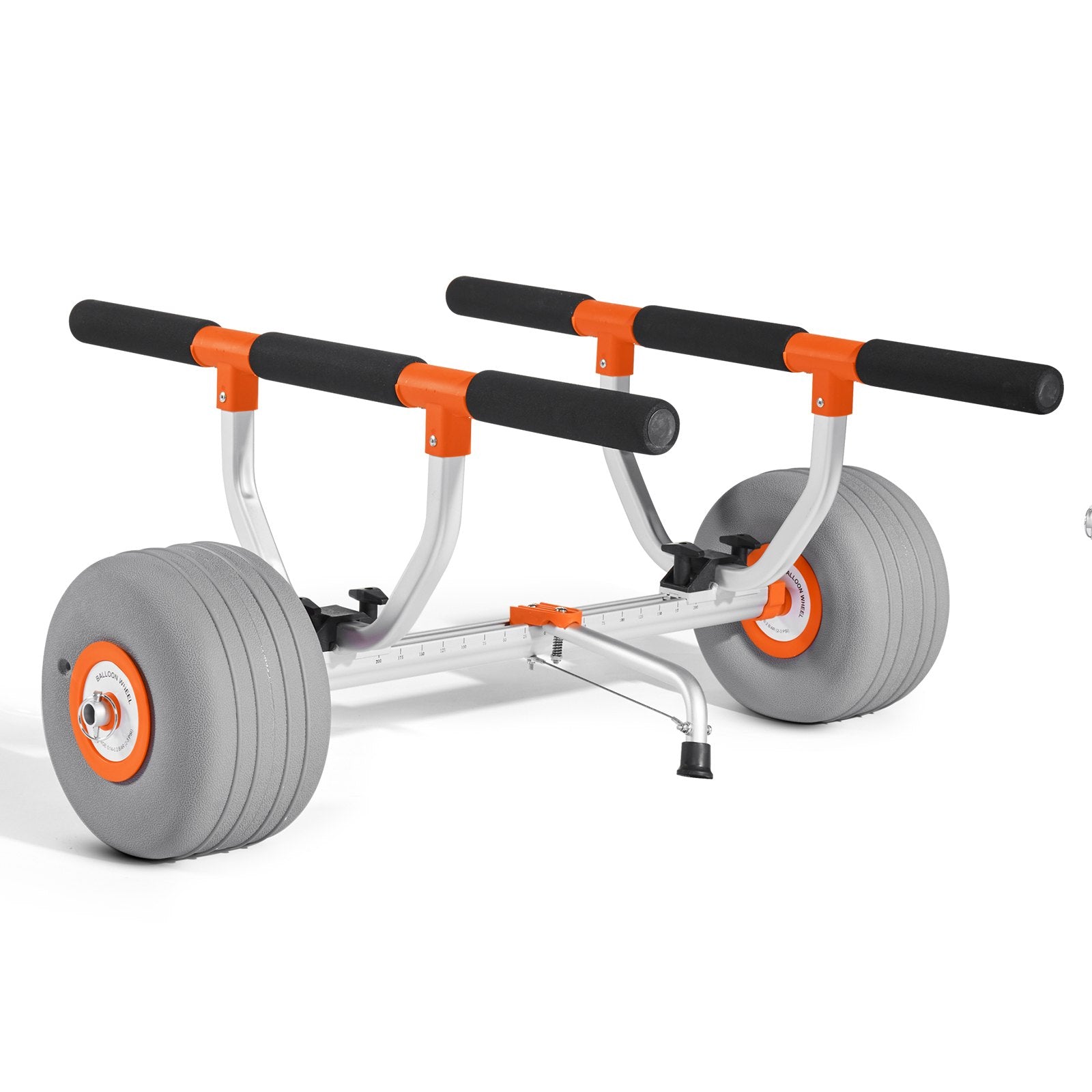 Kayak Cart, 158.8 kg Load Capacity, Kayak Trolley with 30.5 cm Inflatable PU Tires & 2 Straps, Assembles & Disassembles Within Seconds, Paddle Board Trolley for Carrying Kayaks and Canoes - Image 9