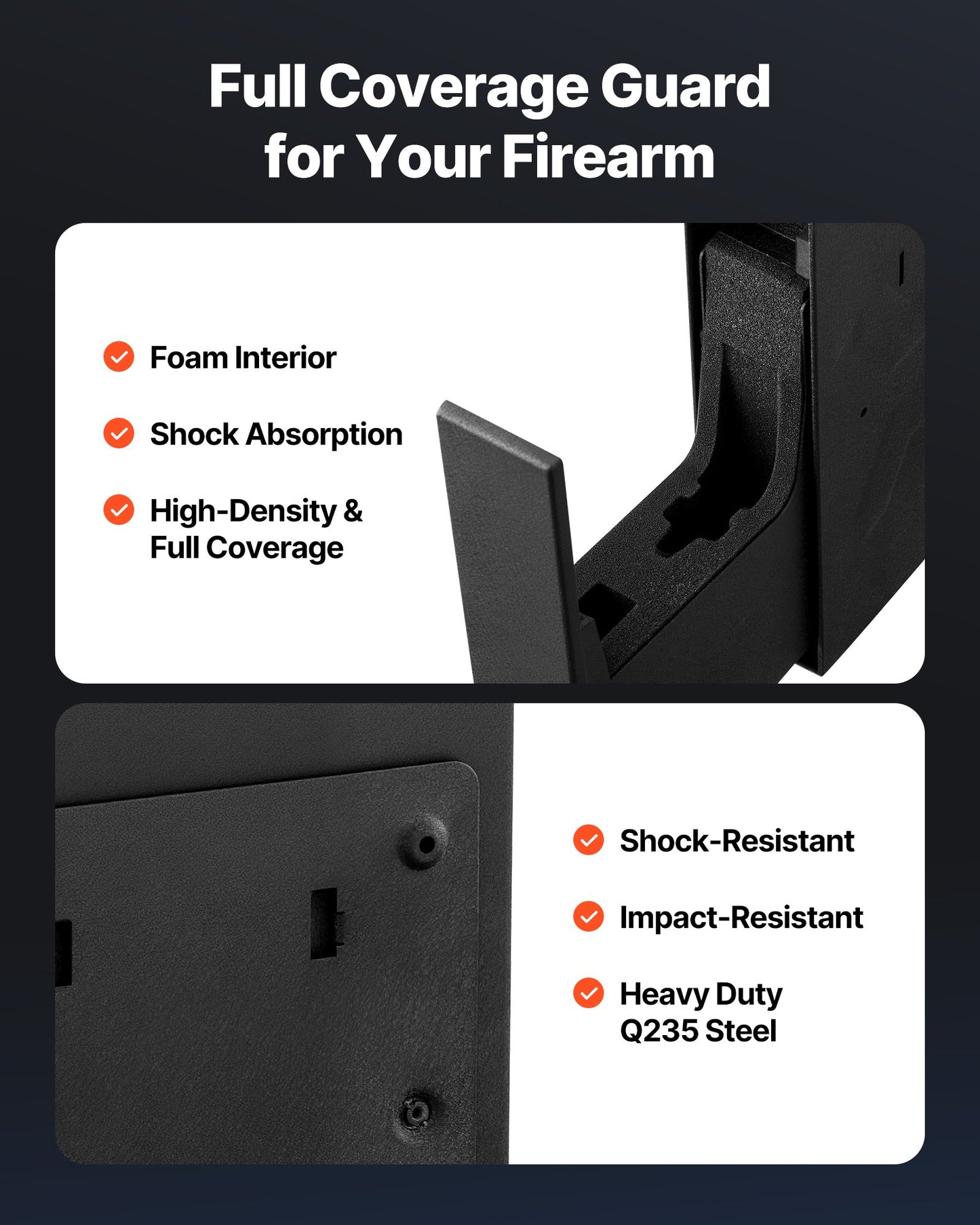 Gun Safe, Slider Handgun Gun Safe with Fingerprint/Password/Key, 3-Way Quick Access Firearm Case Box with Lighting for 1 Pistol & Magazine, Mounted Pistol Gun Box for Nightstand Bedside Desk Car - Image 6