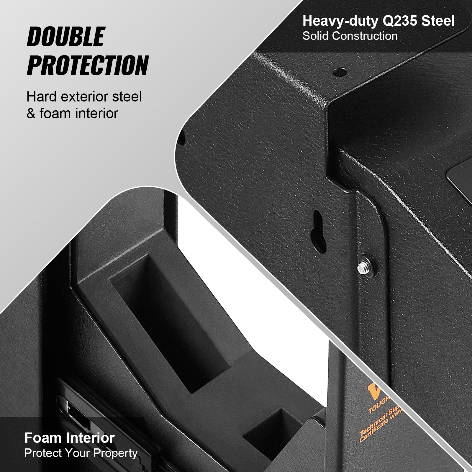 Mounted Gun Safe for Pistols Biometric Gun Safe 3 Access Ways 1 Pistol - Image 5