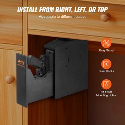 Mounted Gun Safe for Pistols Biometric Gun Safe 3 Access Ways 1 Pistol - Image 6