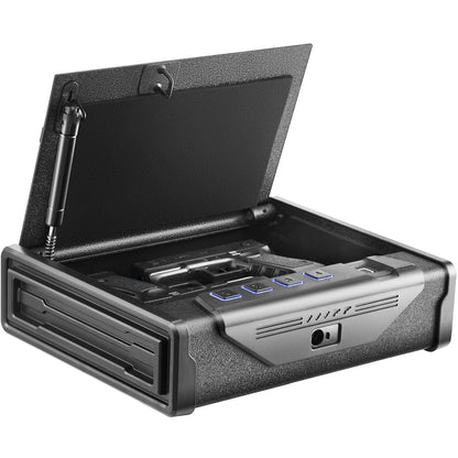 Gun Safe for Pistols Biometric Gun Safe with 3 Access Ways for 2 Pistols - Image 9