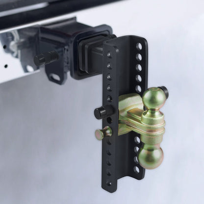 Adjustable Trailer Hitch, 25.4 cm Drop & 21.59 cm Rise Hitch Ball Mount with 5.08 cm Receiver, Solid Tube, 6350 kgs GTW, 5.08 cm & 5.08-0.79 cm 45# Steel Tow Balls with Key Lock for Truck Towing - Image 8