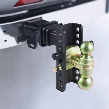 Adjustable Trailer Hitch, 152.4 mm Drop & 114.3 mm Rise Hitch Ball Mount with 50.8 mm Receiver, Solid Tube, 6350 kg GTW, 50.8 mm and 58.7 mm 45# Steel Tow Balls with Key Lock for Truck Towing - Image 8