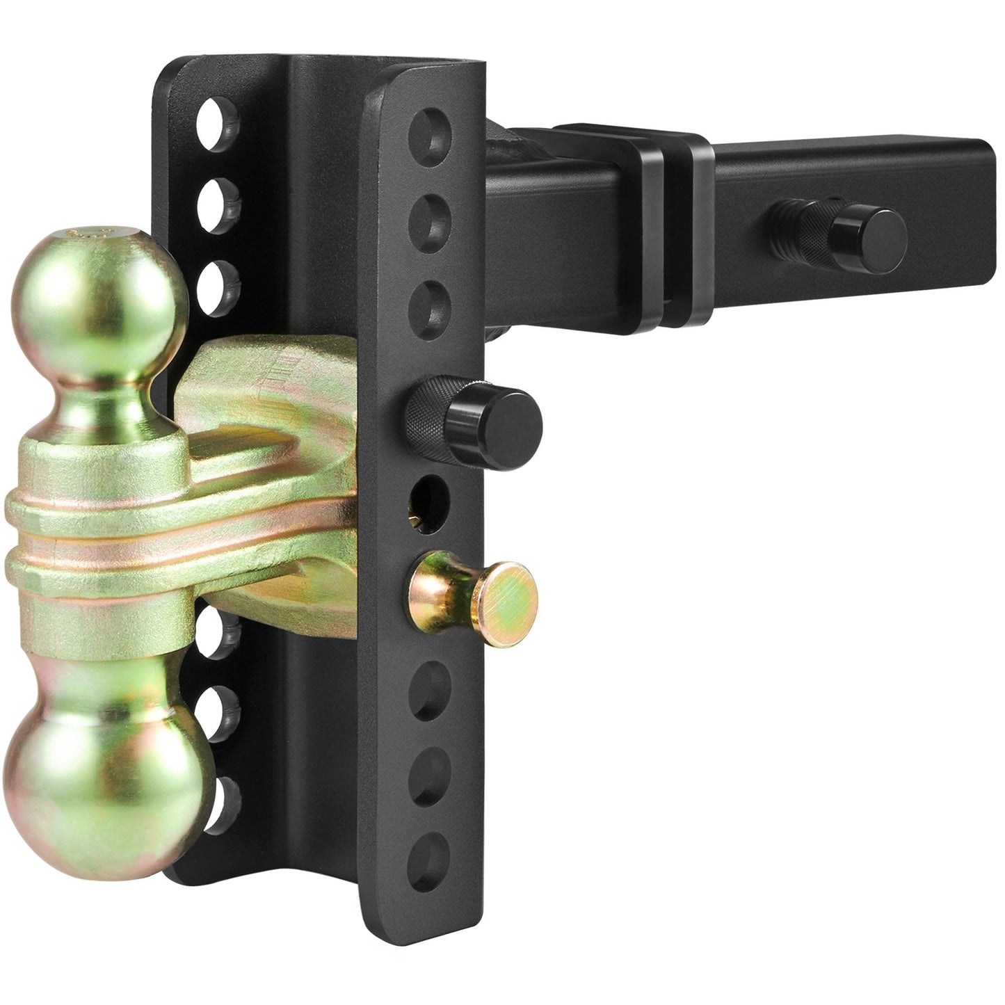 Adjustable Trailer Hitch, 152.4 mm Drop & 114.3 mm Rise Hitch Ball Mount with 50.8 mm Receiver, Solid Tube, 6350 kg GTW, 50.8 mm and 58.7 mm 45# Steel Tow Balls with Key Lock for Truck Towing - Image 9