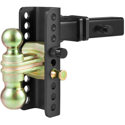Adjustable Trailer Hitch, 152.4 mm Drop & 114.3 mm Rise Hitch Ball Mount with 50.8 mm Receiver, Solid Tube, 6350 kg GTW, 50.8 mm and 58.7 mm 45# Steel Tow Balls with Key Lock for Truck Towing - Image 9