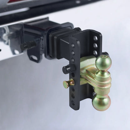 Adjustable Trailer Hitch, 15cm Drop & 11.43cm Rise Hitch Ball Mount with 6.35cm Receiver, Solid Tube, 6577 kgs GTW, 5.08cm & 5.08-0.79cm 45# Steel Tow Balls with Key Lock for Truck Towing - Image 8