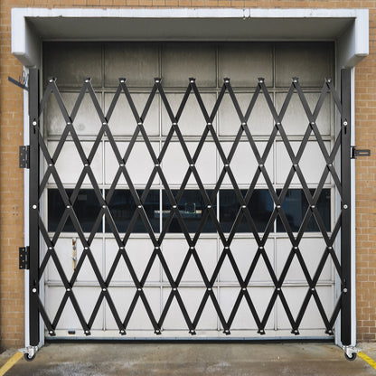 VEVOR Single Folding Security Gate, 85" H x 95" W Folding Door Gate, Steel Accordion Security Gate, Flexible Expanding Security Gate, Rolling Barricade Gate, Scissor Gate/Door with Padlock - Image 8