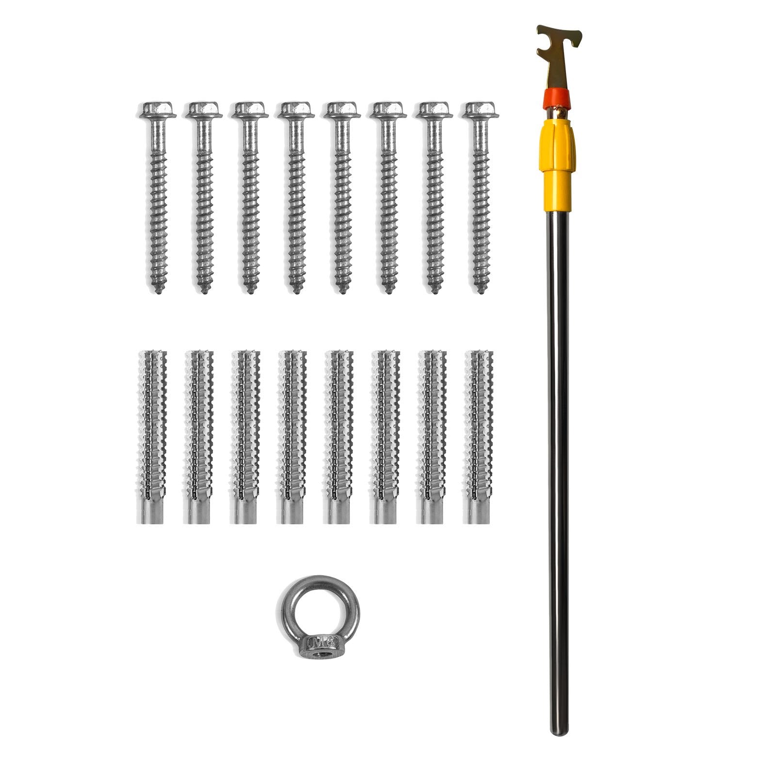 Attic Ladder Telescoping, 158.76kg Capacity, 100cm x 59.94cm,Multi-Purpose Aluminium Extension, Lightweight and Portable,Fits298.7cm-320.04cmCeilingHeights,Convenient Access to Your Attic Standa - Image 9
