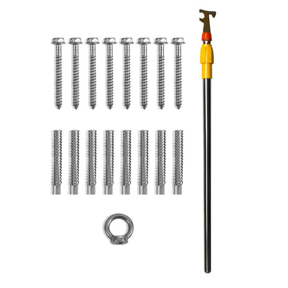 Attic Ladder Telescoping, 158.76kg Capacity, 100cm x 59.94cm,Multi-Purpose Aluminium Extension, Lightweight and Portable,Fits298.7cm-320.04cmCeilingHeights,Convenient Access to Your Attic Standa - Image 9