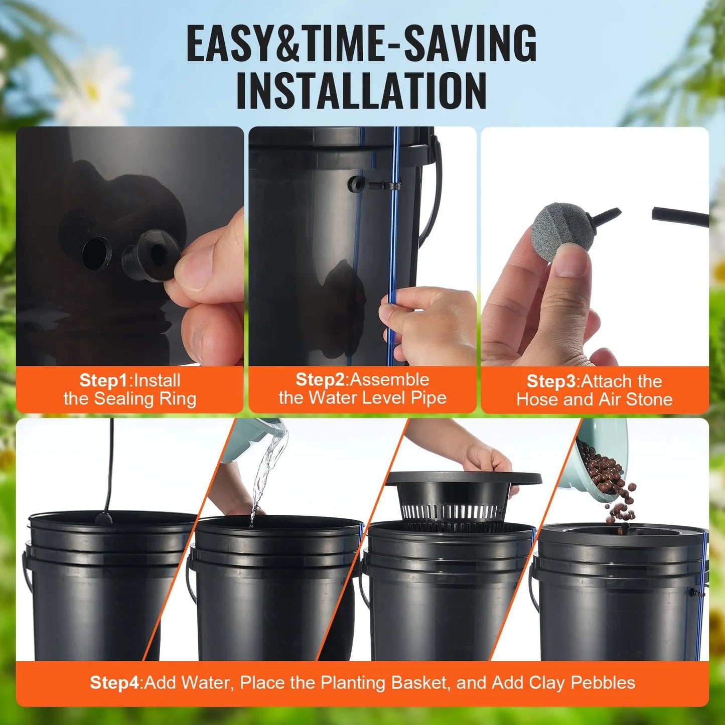 DWC Hydroponics Grow System Deep Water Culture with Top Drip 2 Buckets - Image 5