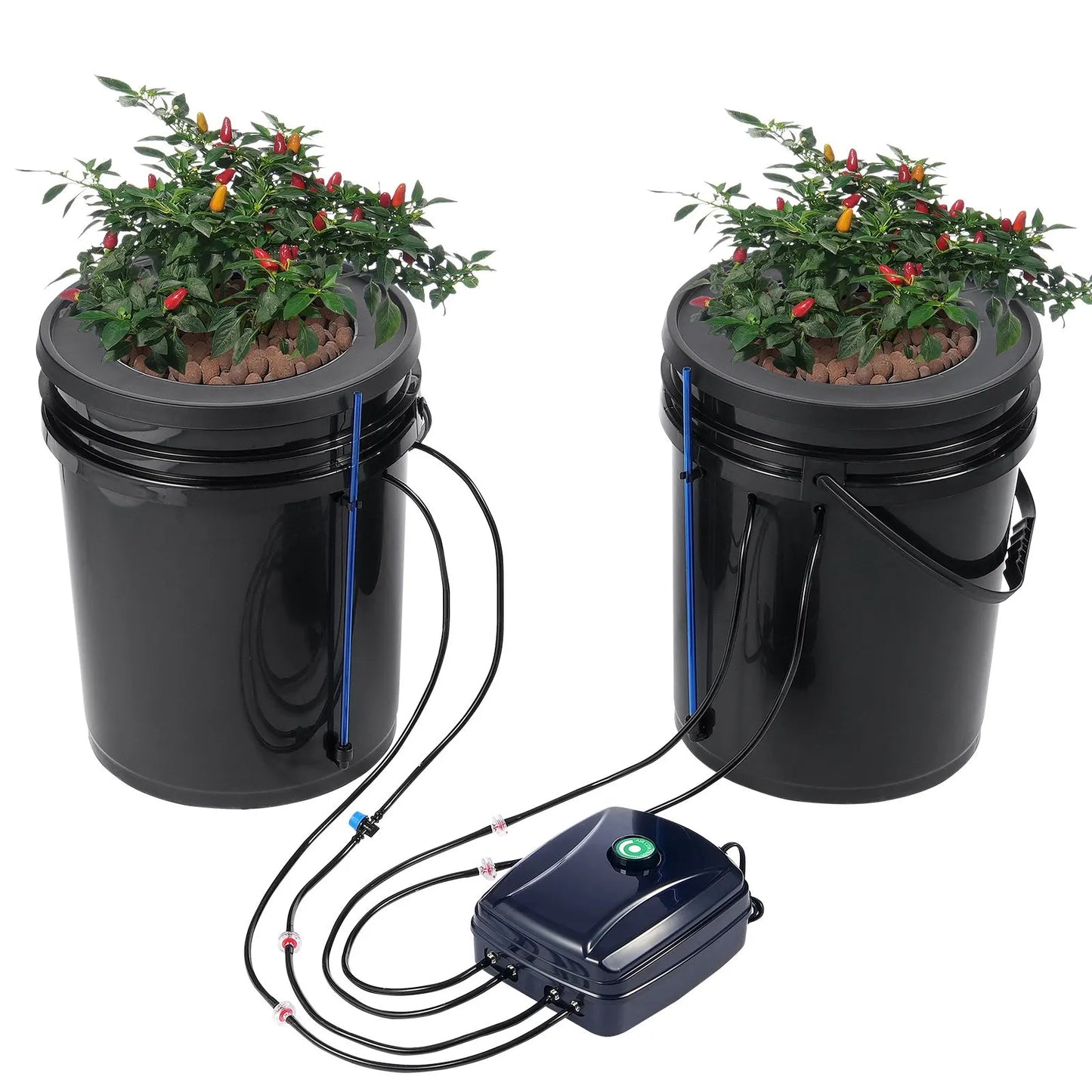 DWC Hydroponics Grow System Deep Water Culture with Top Drip 2 Buckets - Image 9