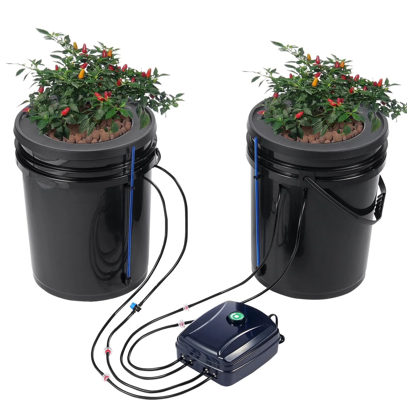 DWC Hydroponics Grow System Deep Water Culture with Top Drip 2 Buckets - Image 9