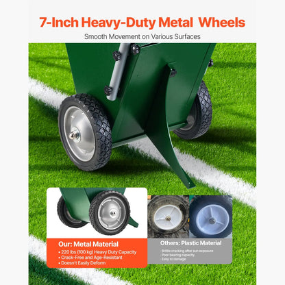 Dry Line Marker 2-Wheel 50 or 100 mm Lines Heavy Duty Steel Chalker 11.3kg - Image 3