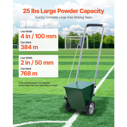 Dry Line Marker 2-Wheel 50 or 100 mm Lines Heavy Duty Steel Chalker 11.3kg - Image 4