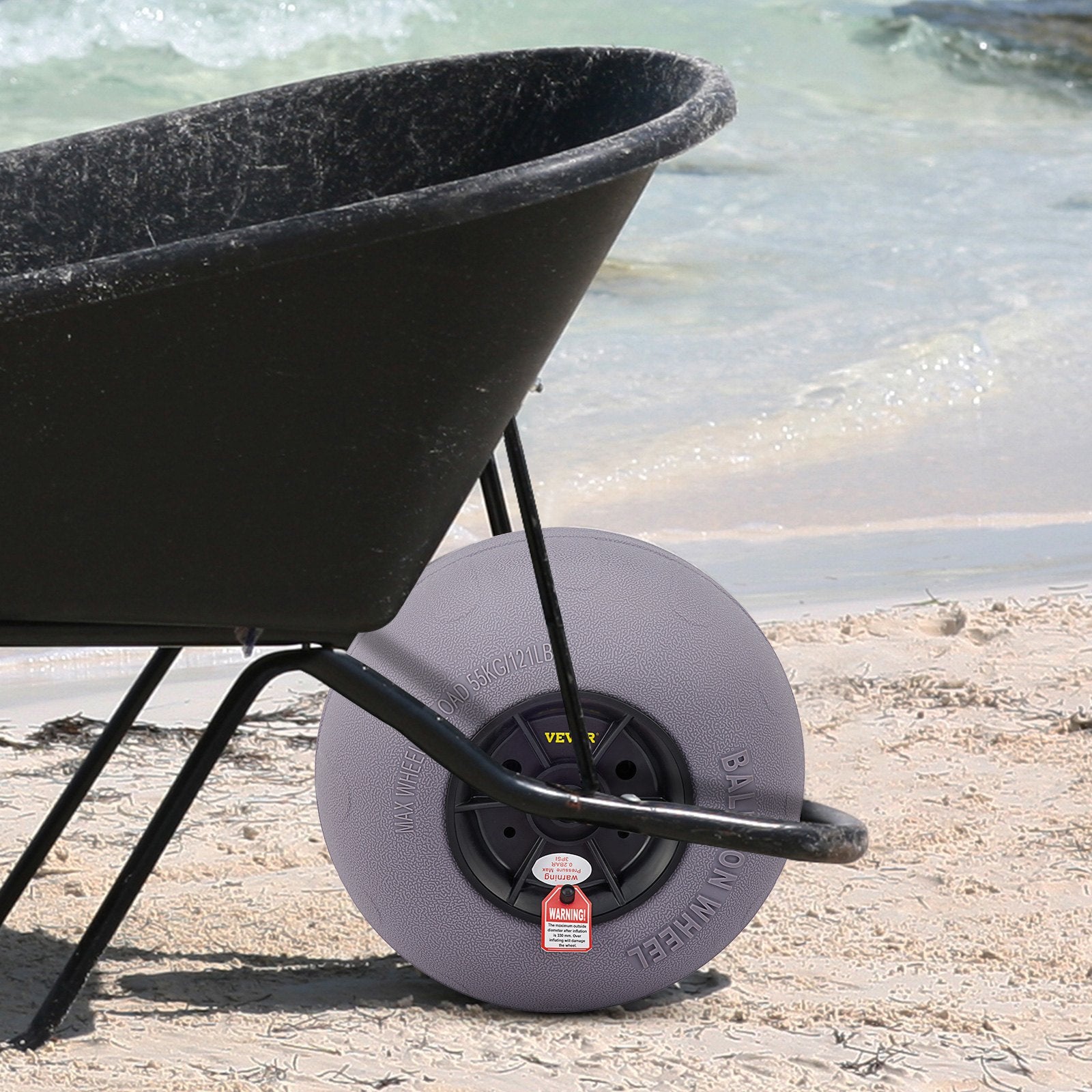Balloon Beach Wheels Replacement Beach Tires 13" TPU 121 LBS Load Capacity - Image 8