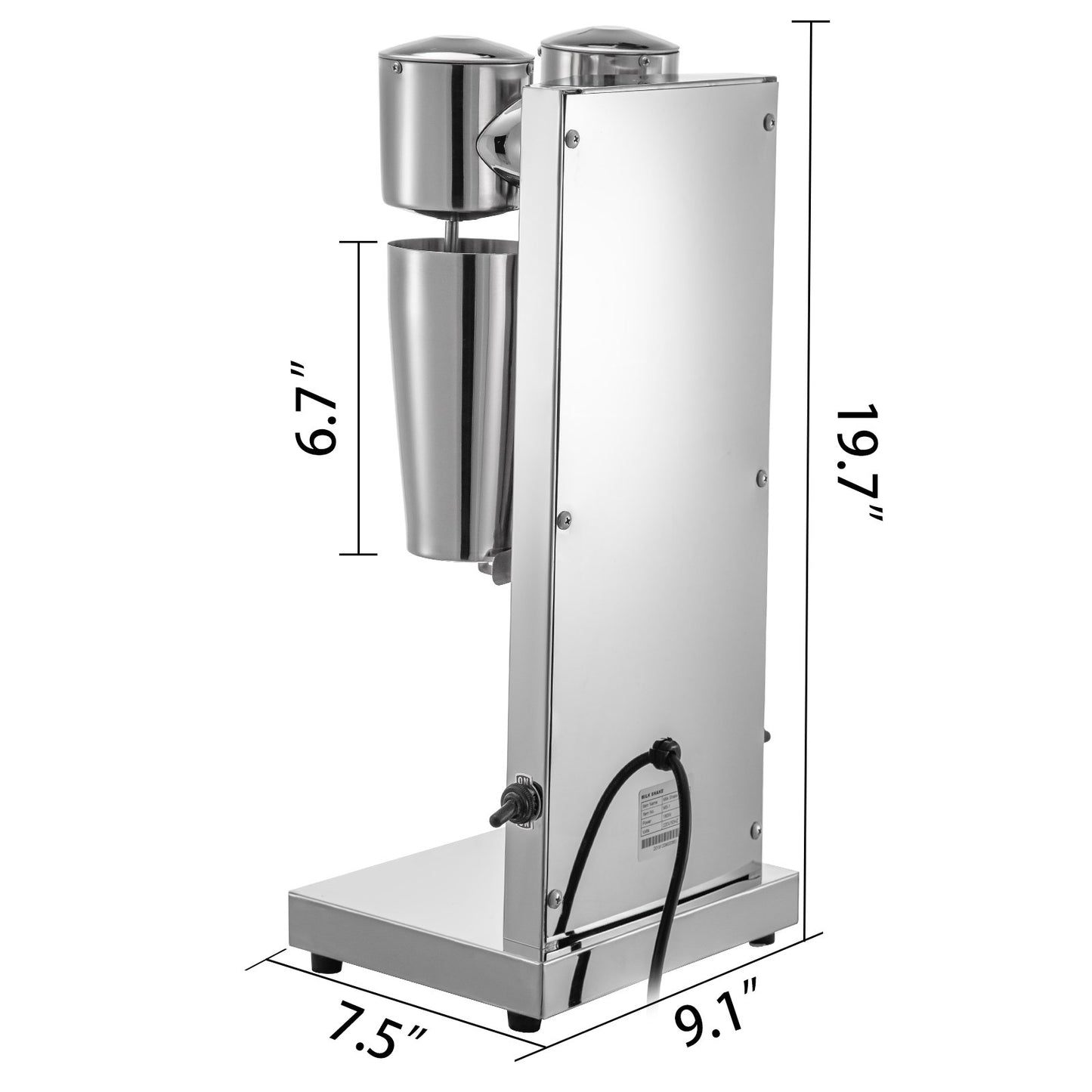 Commercial Milkshake Maker Machine Double Heads Thickshake Frother Stainless - Image 8