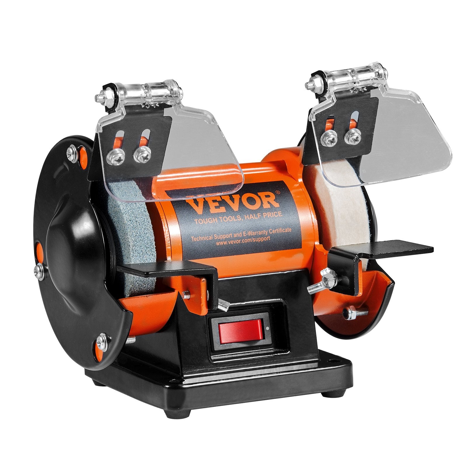 Jewelry Polisher, Bench Grinder Polishing & Buffing Machine, 3590RPM Bench Lathe Polisher with 1 Wool Wheel & 1 Abrasive Fiber Wheel & 1 Grinding Wheel & 100pcs Tools