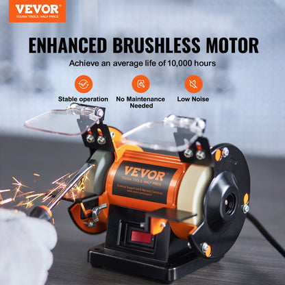 Jewelry Polisher, Bench Grinder Polishing & Buffing Machine, 3590RPM Bench Lathe Polisher with 1 Wool Wheel & 1 Abrasive Fiber Wheel & 1 Grinding Wheel & 100pcs Tools - Image 2