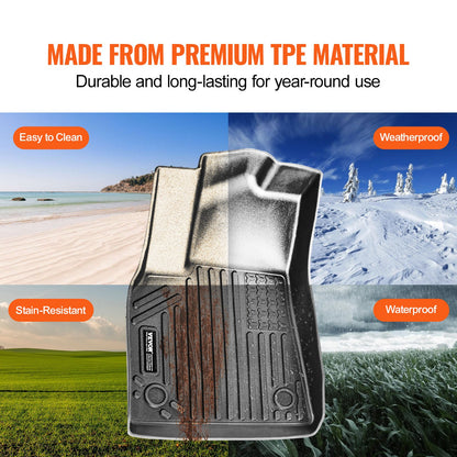 Automotive Floor Mats Fits for Tesla Model Y 2021-2024 3 pcs TPE Liners - Image 4