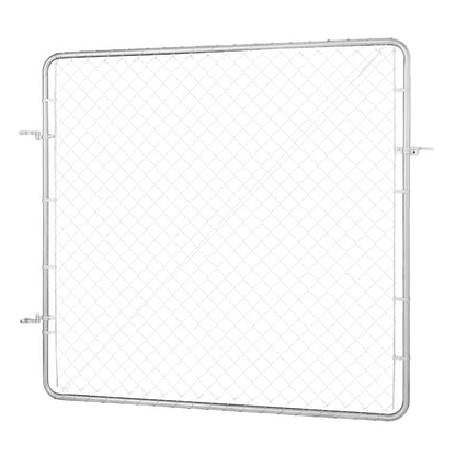 Chain Link Fence Gate, 70 x 72 in, Adjustable Chain Link Fence Panel, Fit 3 ft (W) x 4 ft (H) Garden Fence Gate Opening, Rust-Resistant Galvanized Fencing Gate for Farm Posts Not Included - Image 9