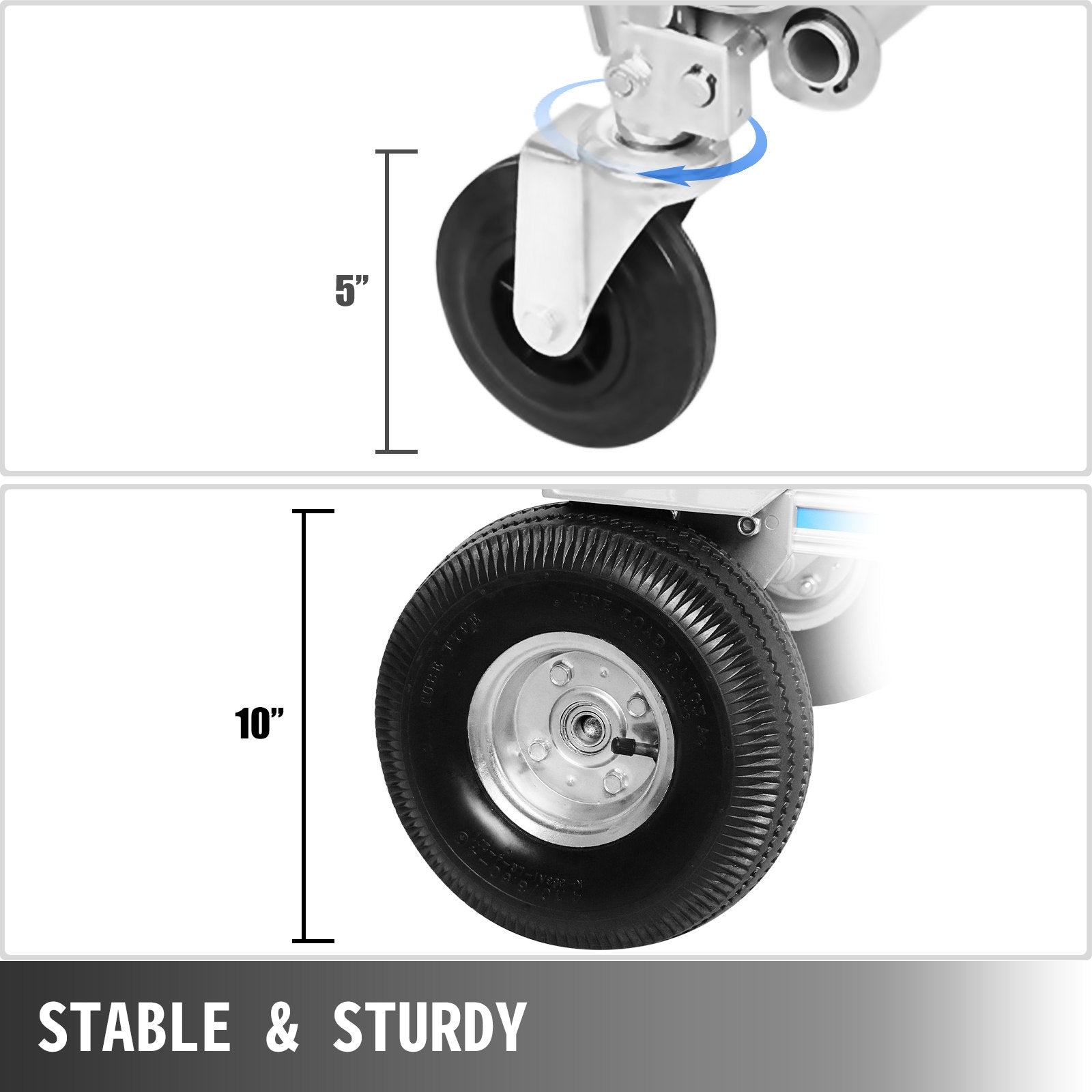 Aluminum Hand Truck 3 in 1 Folding Hand Truck Convertible Hand Truck and Dolly - Image 6