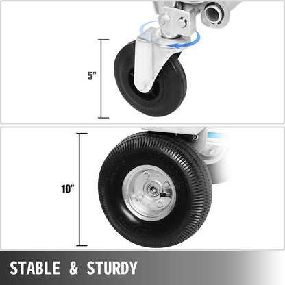Aluminum Hand Truck 3 in 1 Folding Hand Truck Convertible Hand Truck and Dolly - Image 6