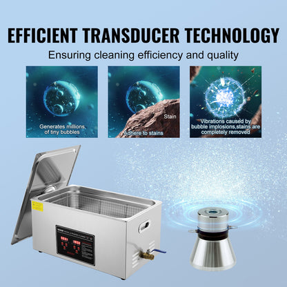 22L Ultrasonic Cleaner with Timer Heating Machine Digital Sonic Cleaner - Image 3