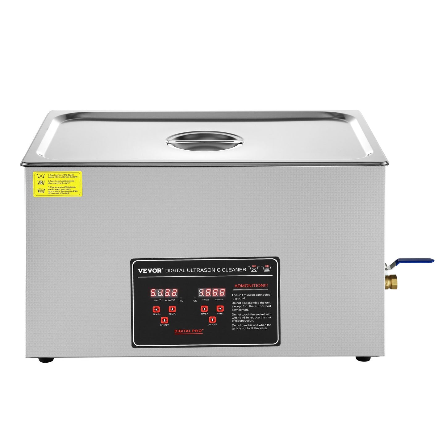 Ultrasonic Cleaner with Digital Timer & Heater, Professional Ultra Sonic Jewelry Cleaner, Stainless Steel Heated Cleaning Machine for Glasses Watch Rings Small Parts Circuit Board (30L) - Image 9