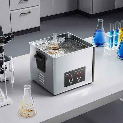 15L Ultrasonic Cleaner, Professional Ultrasonic Cleaner Machine with Cleaning Basket & Digital Display, 240W Stainless Steel 40kHz Industrial Cleaning Machine for Parts, Carburetors, Instruments - Image 8