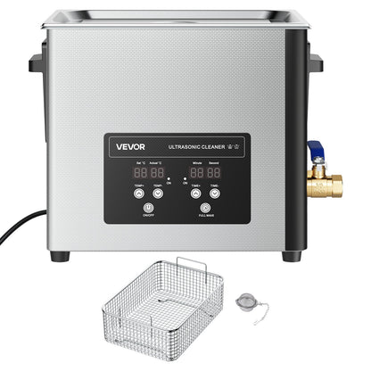 10L Ultrasonic Cleaner, Professional Ultrasonic Cleaner Machine with Cleaning Basket & Digital Display, 180W Stainless Steel 40kHz Cleaning Machine for Watches, Razors, Jewelry, Coins, and More - Image 9